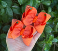 Orange Glitter Piggies